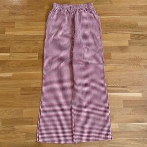 Red and White Gingham Pants